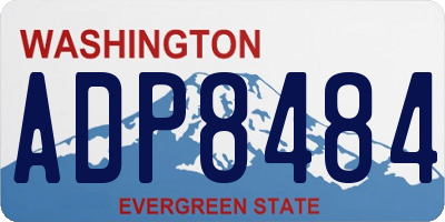 WA license plate ADP8484