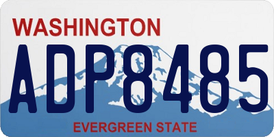 WA license plate ADP8485