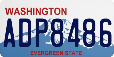 WA license plate ADP8486