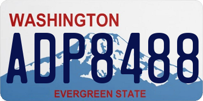 WA license plate ADP8488