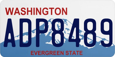 WA license plate ADP8489