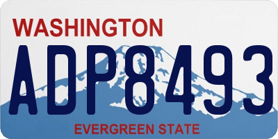 WA license plate ADP8493
