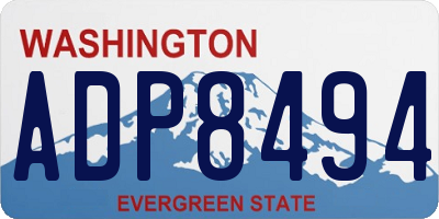 WA license plate ADP8494
