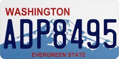 WA license plate ADP8495
