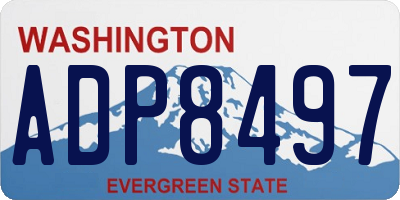 WA license plate ADP8497