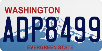 WA license plate ADP8499