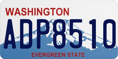 WA license plate ADP8510