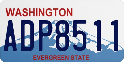 WA license plate ADP8511