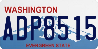 WA license plate ADP8515