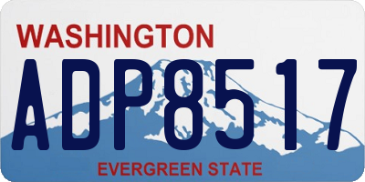 WA license plate ADP8517