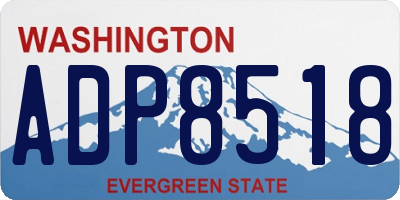 WA license plate ADP8518