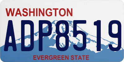 WA license plate ADP8519