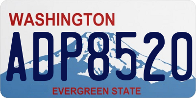 WA license plate ADP8520