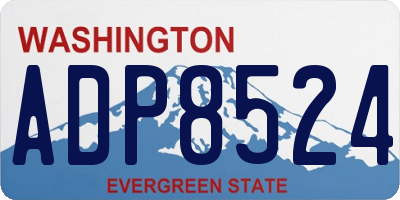 WA license plate ADP8524