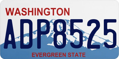 WA license plate ADP8525