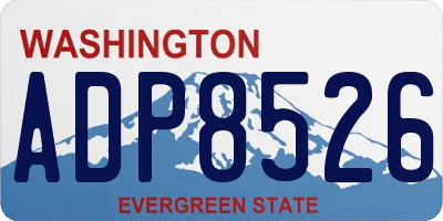 WA license plate ADP8526