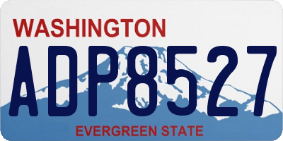 WA license plate ADP8527