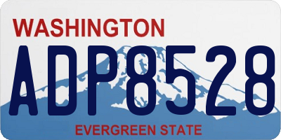 WA license plate ADP8528