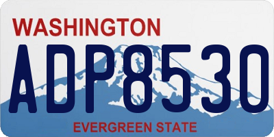 WA license plate ADP8530