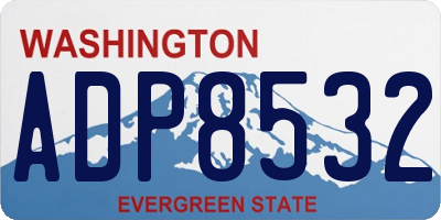 WA license plate ADP8532