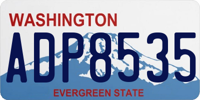 WA license plate ADP8535