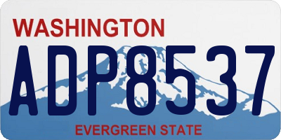 WA license plate ADP8537
