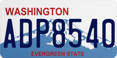 WA license plate ADP8540