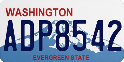 WA license plate ADP8542