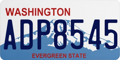 WA license plate ADP8545