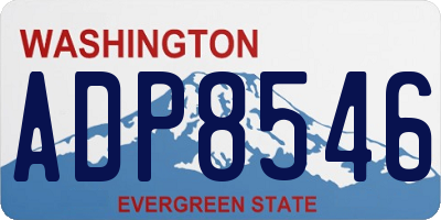 WA license plate ADP8546