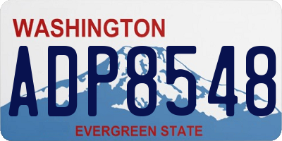 WA license plate ADP8548