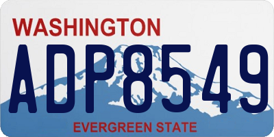 WA license plate ADP8549