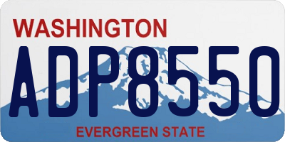 WA license plate ADP8550