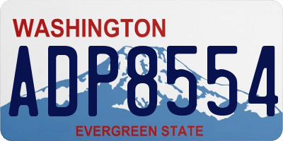 WA license plate ADP8554