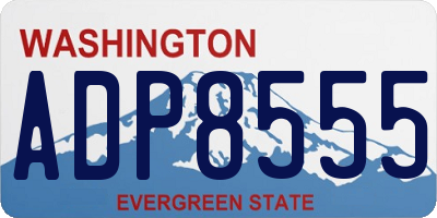 WA license plate ADP8555