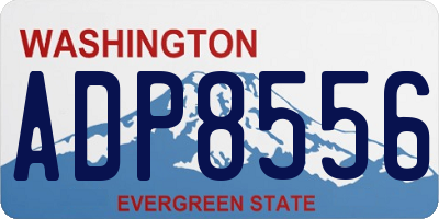WA license plate ADP8556