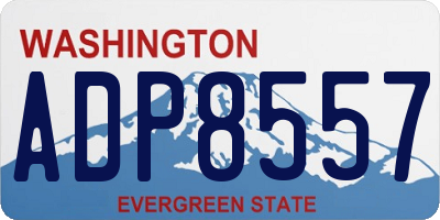 WA license plate ADP8557