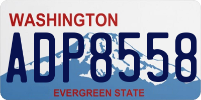 WA license plate ADP8558