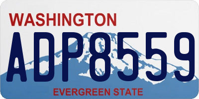 WA license plate ADP8559
