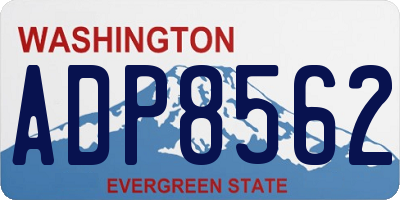 WA license plate ADP8562