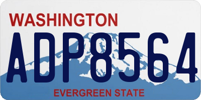 WA license plate ADP8564