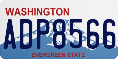 WA license plate ADP8566