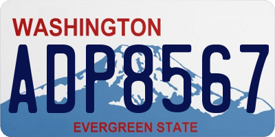 WA license plate ADP8567