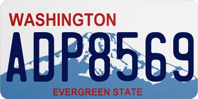 WA license plate ADP8569