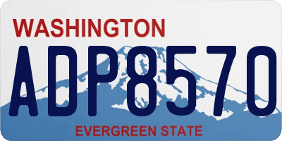 WA license plate ADP8570