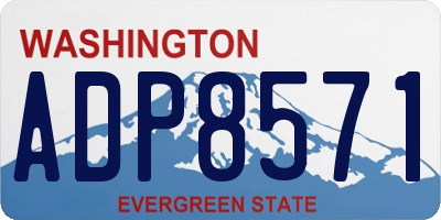WA license plate ADP8571
