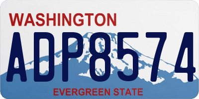 WA license plate ADP8574