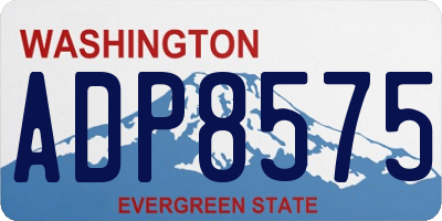 WA license plate ADP8575