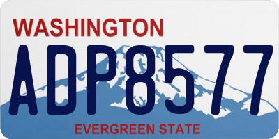 WA license plate ADP8577