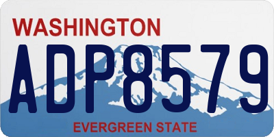 WA license plate ADP8579